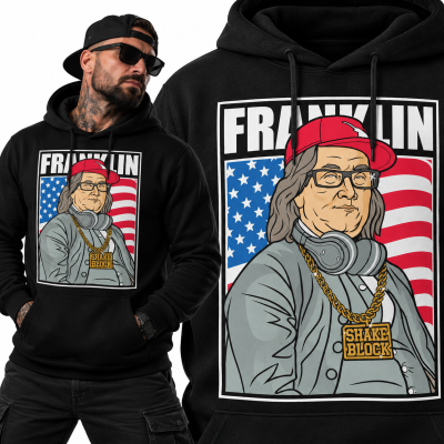 BLUZA  ŚMIESZNA Z KAPTUREM FRANKLIN RAPER